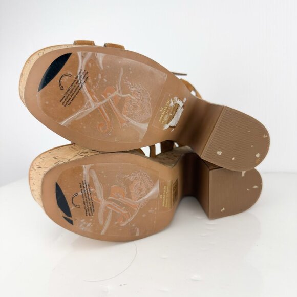 FREE PEOPLE Plateforme Lisbon Maryjane Daim Suede Brandy Retro 60-70βs Boho 39 - Picture 11 of 12